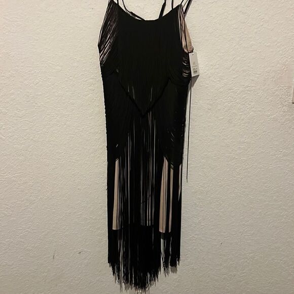 HH
Evening Collection Tassel Dress - NEW NWT - Black Fringe - Tan Slip Dress - Picture 1 of 6